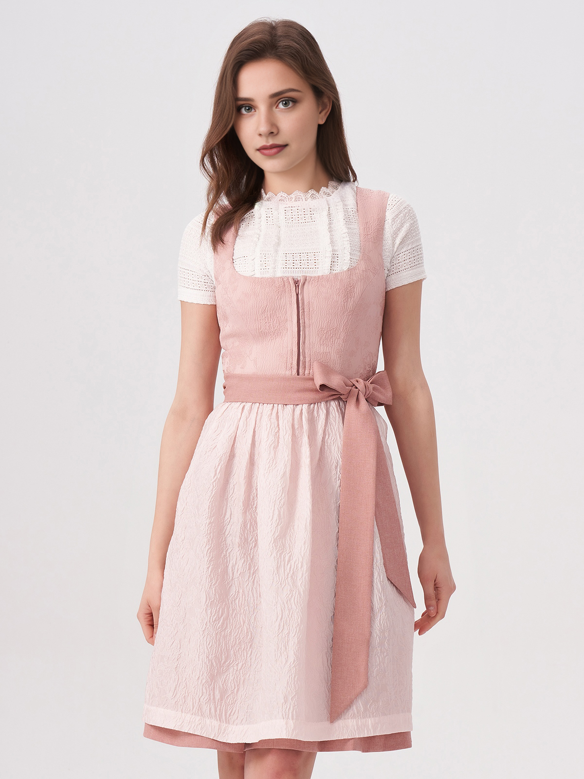 Dirndl in Lila und Grün
