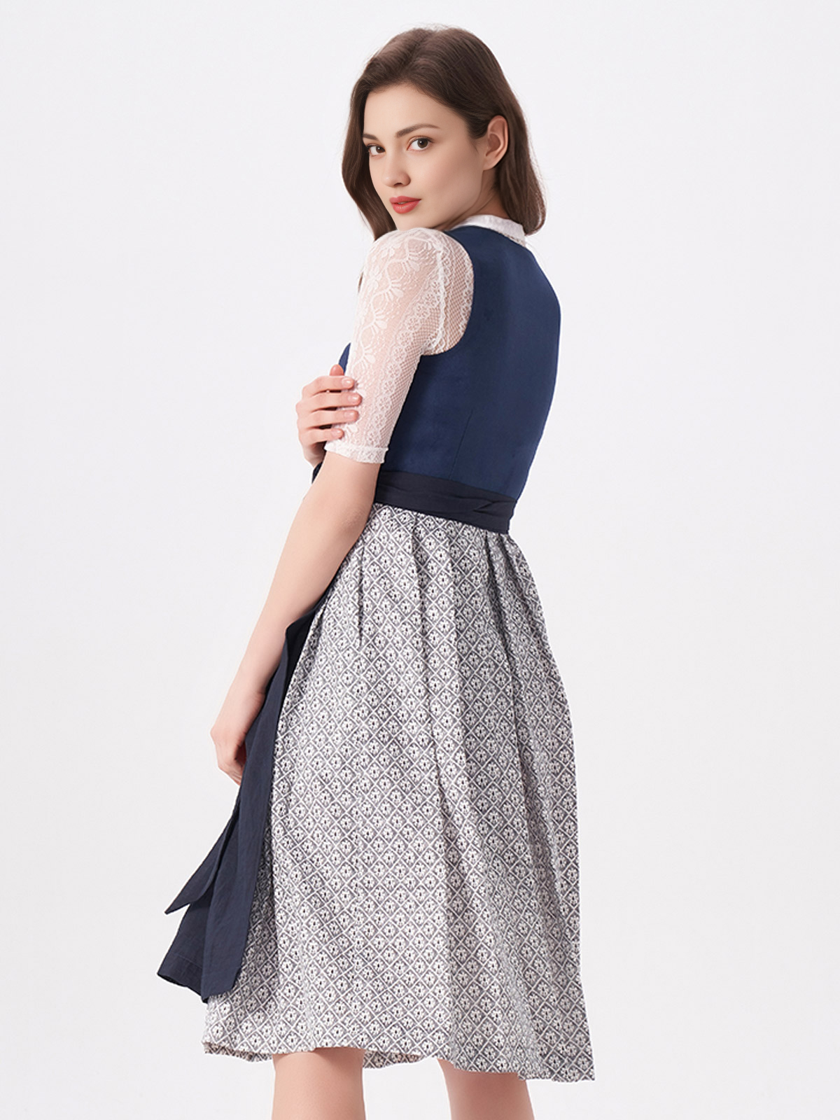 Elegantes blaues Dirndl