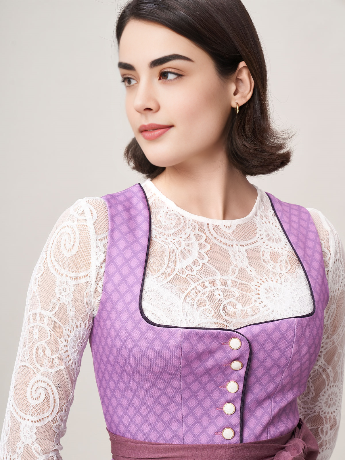 Dirndl in zartem Mauve-Ton