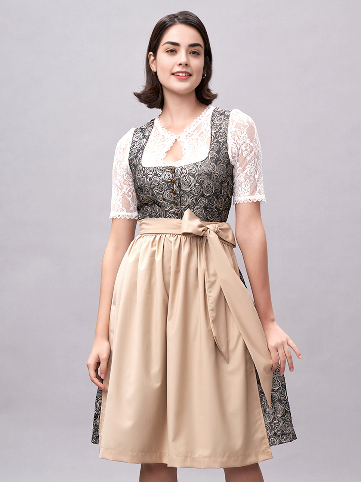 Traditionelles gelbes Dirndl mit modernem Schnitt