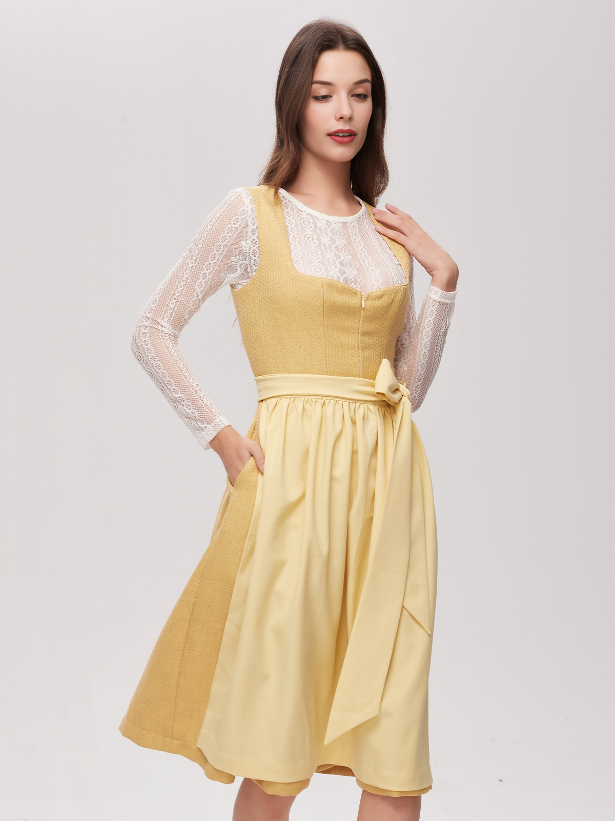 Samt Dirndl Rosa