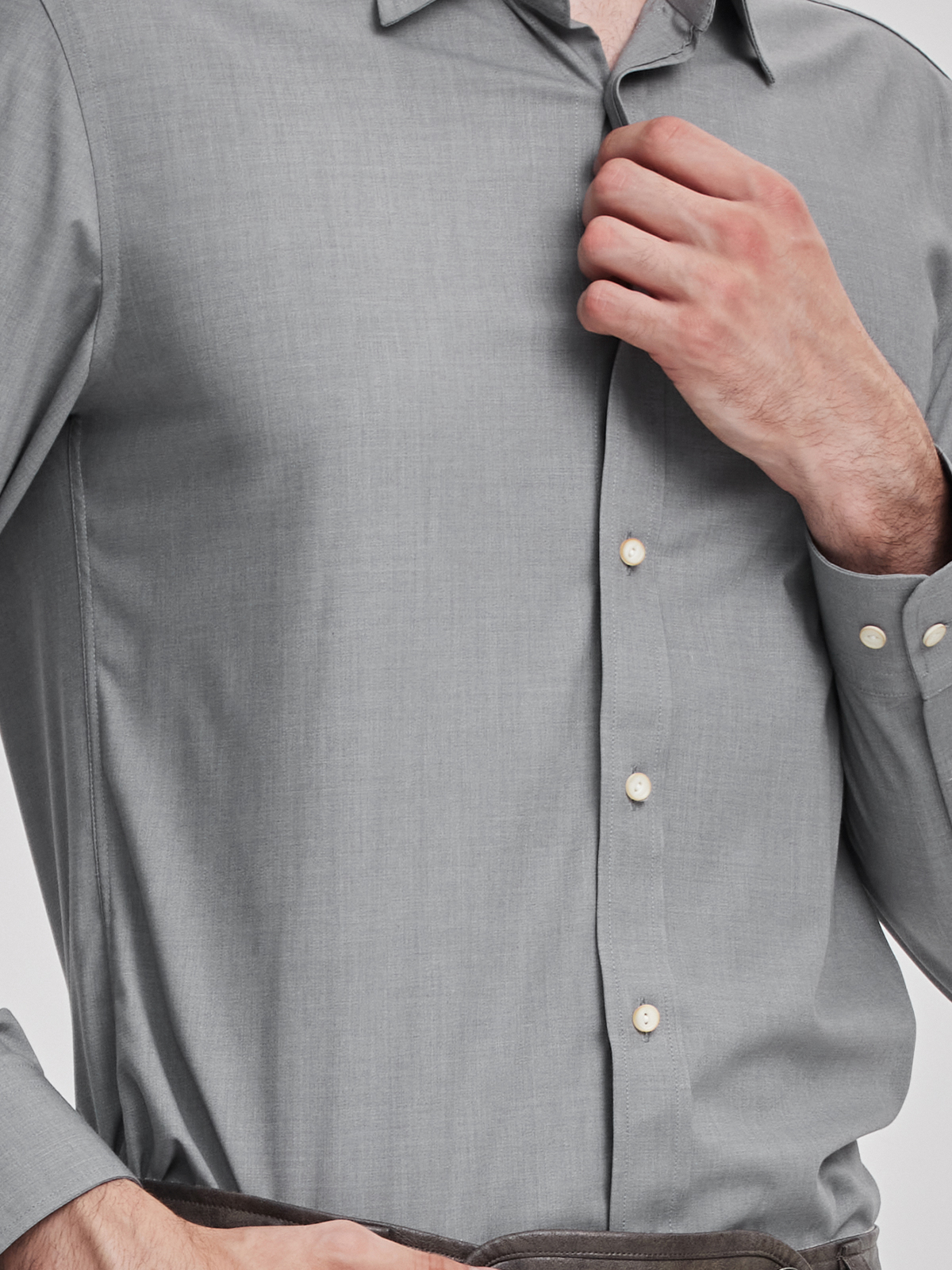 Dirndlbluse Langarm Weiß