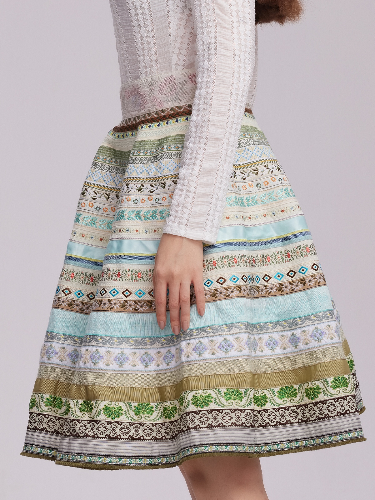 Dirndl ohne Bluse mit Ärmel in Grün